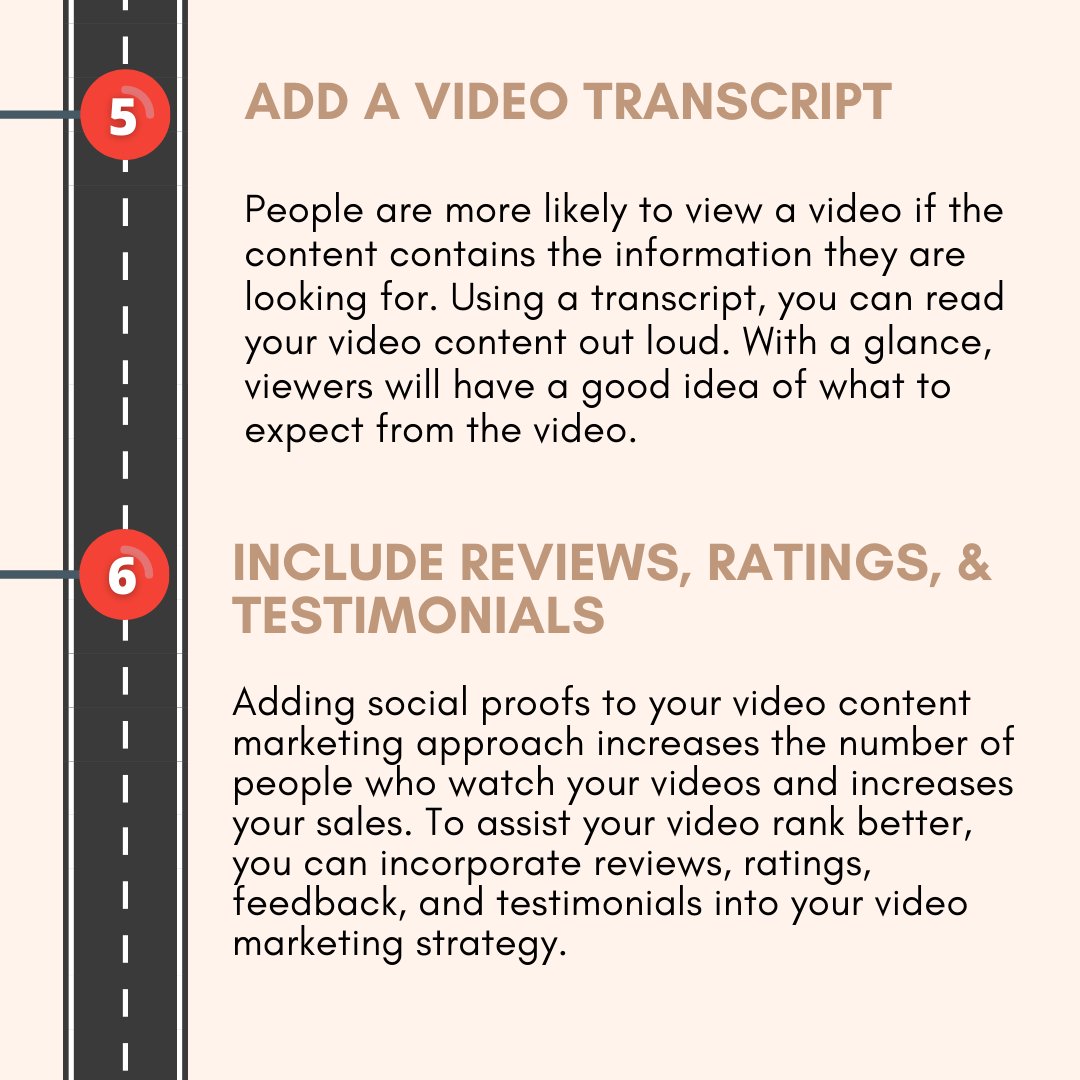 promoshinvideo's tweet image. 5. Add a video transcript
6. Include reviews, ratings, &amp;amp; testimonials

Do you need help in developing your video marketing strategies? Partner with Promoshin and schedule a call with our video strategists! Link in bio.

#animationvideoproduction #animationagency