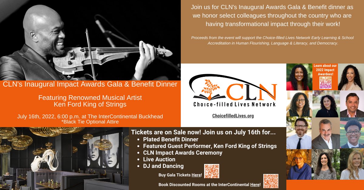 Join CLN as we honor colleagues during our Inaugural Impact Awards Gala and Benefit Dinner July 16th at 6:00pm EST, Featuring musical tribute by Ken Ford King of Strings!