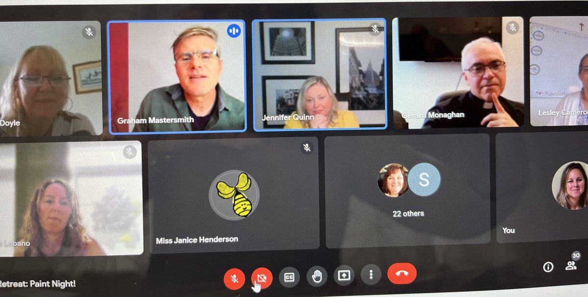 Many thanks to <a href="/MsQ_OCSB/">Jennifer Quinn</a> <a href="/FrG_OCSB/">Fr. Gerard</a> &amp; <a href="/MasterGocsb/">Graham Mastersmith</a> for leading us in our first faith development&amp; paint night! We feel inspired &amp; relaxed ( and ready to write report card and IEP comments tomorrow!)Thanks for championing this inaugural event <a href="/LEOkinders/">Tammy Doyle</a>  <a href="/TraciNehmeOCSB/">Traci Nehme(she/her)</a> #ocsbARTS