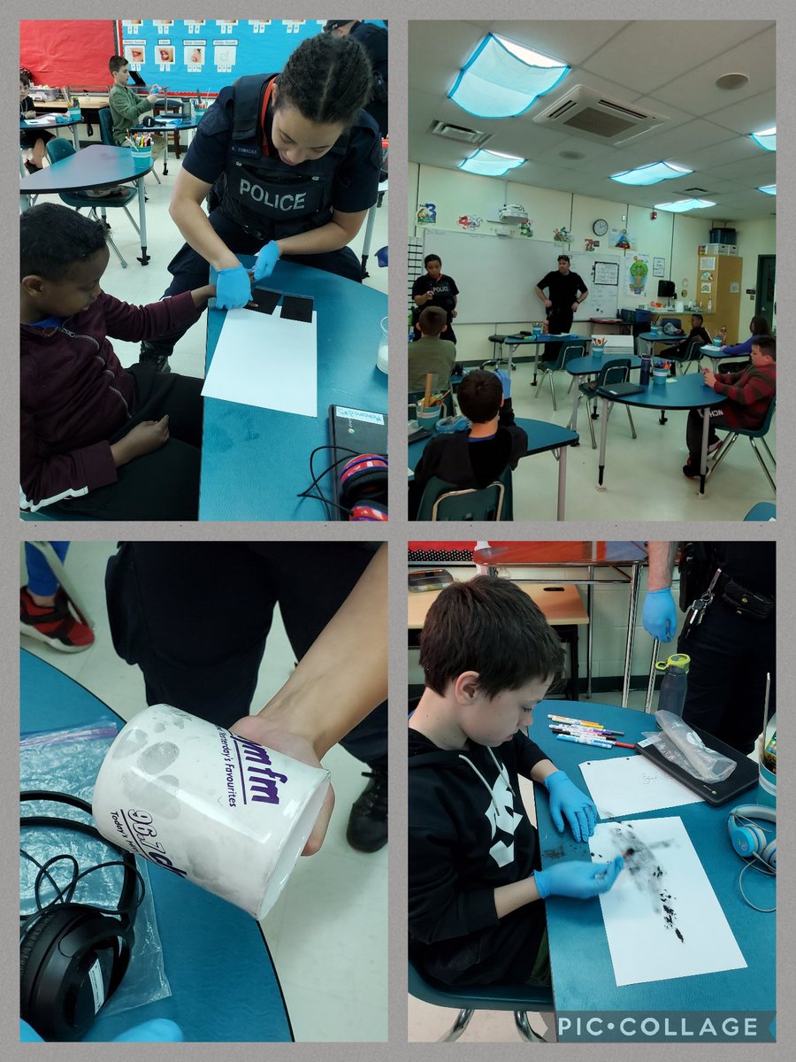 KParent's tweet photo. The RCMP Forensics Team came for a visit today. We enjoyed telling them what we already know about Evidence and Investigation. It was fun learning how they solve crimes. @drclark @FMPSD  #SVIPIT  #individualizedlearning  #forensics @Canadiana88 https://t.co/ecAfDXrDGQ