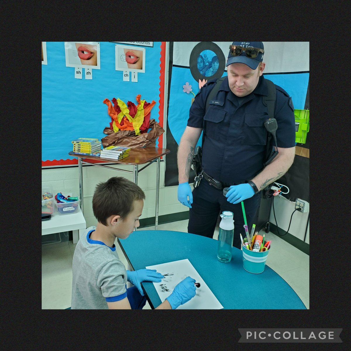 KParent's tweet photo. The RCMP Forensics Team came for a visit today. We enjoyed telling them what we already know about Evidence and Investigation. It was fun learning how they solve crimes. @drclark @FMPSD  #SVIPIT  #individualizedlearning  #forensics @Canadiana88 https://t.co/ecAfDXrDGQ