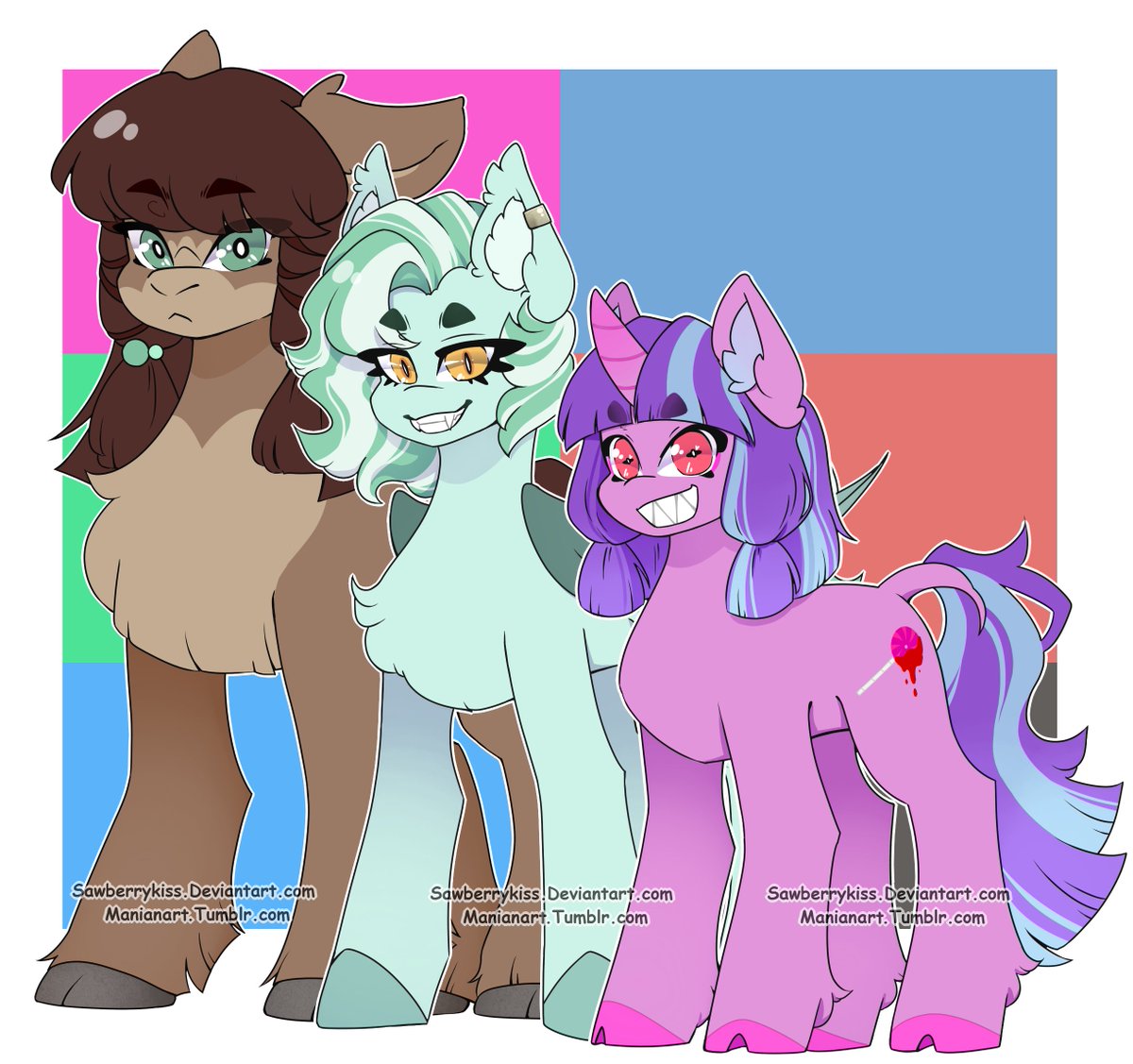 CutieManian's tweet photo. Poly Ponies
Wasn't intended for Pride Chibi setup but they kinda fit so here y'all go
(also them as single pony to see what they look like)
#mlporiginalcharacter #mlpfanart https://t.co/uVfJ0G919E
