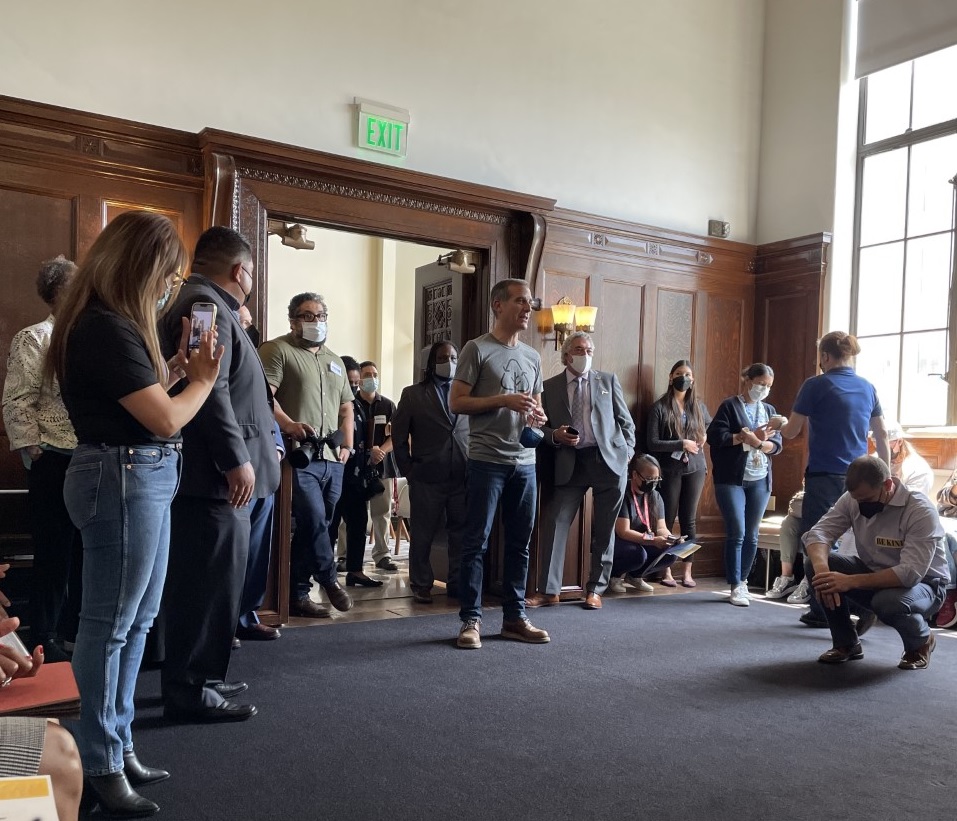 ARC Student Council Co-President, Jasmine Aner, represented Kennedy HS on a Beyond the Bell field trip to LA City Hall. The students had the opportunity to meet the LA Mayor Eric Garcetti, Deputy Mayor, Chief Equity Officer; tour LA City Hall; and engage in leadership activities.