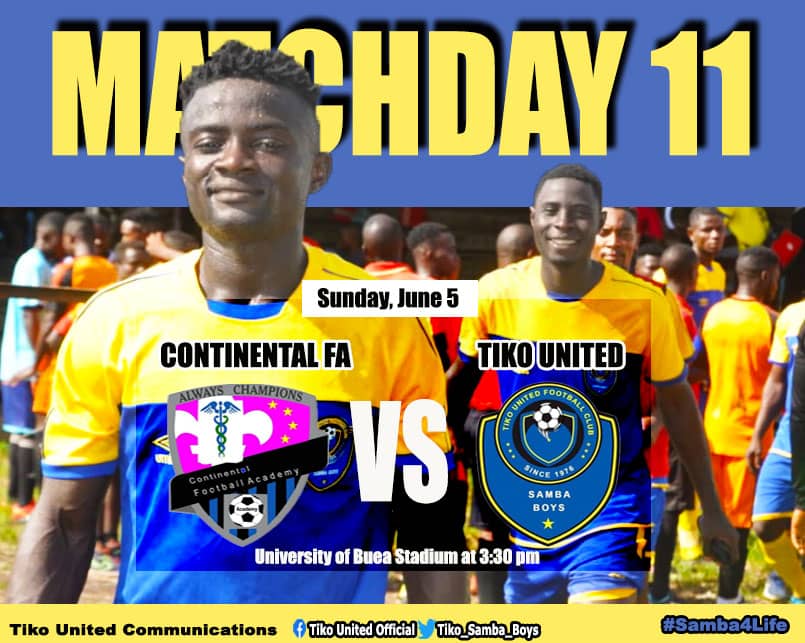 Tiko_Samba_Boys's tweet photo. We travel to Buea this Sunday with objective being maximum points!!

#ReturnOfSamba4Life
#ContinentalFATikoUnitedFC
#Operation3Points https://t.co/WkkFduwD3H