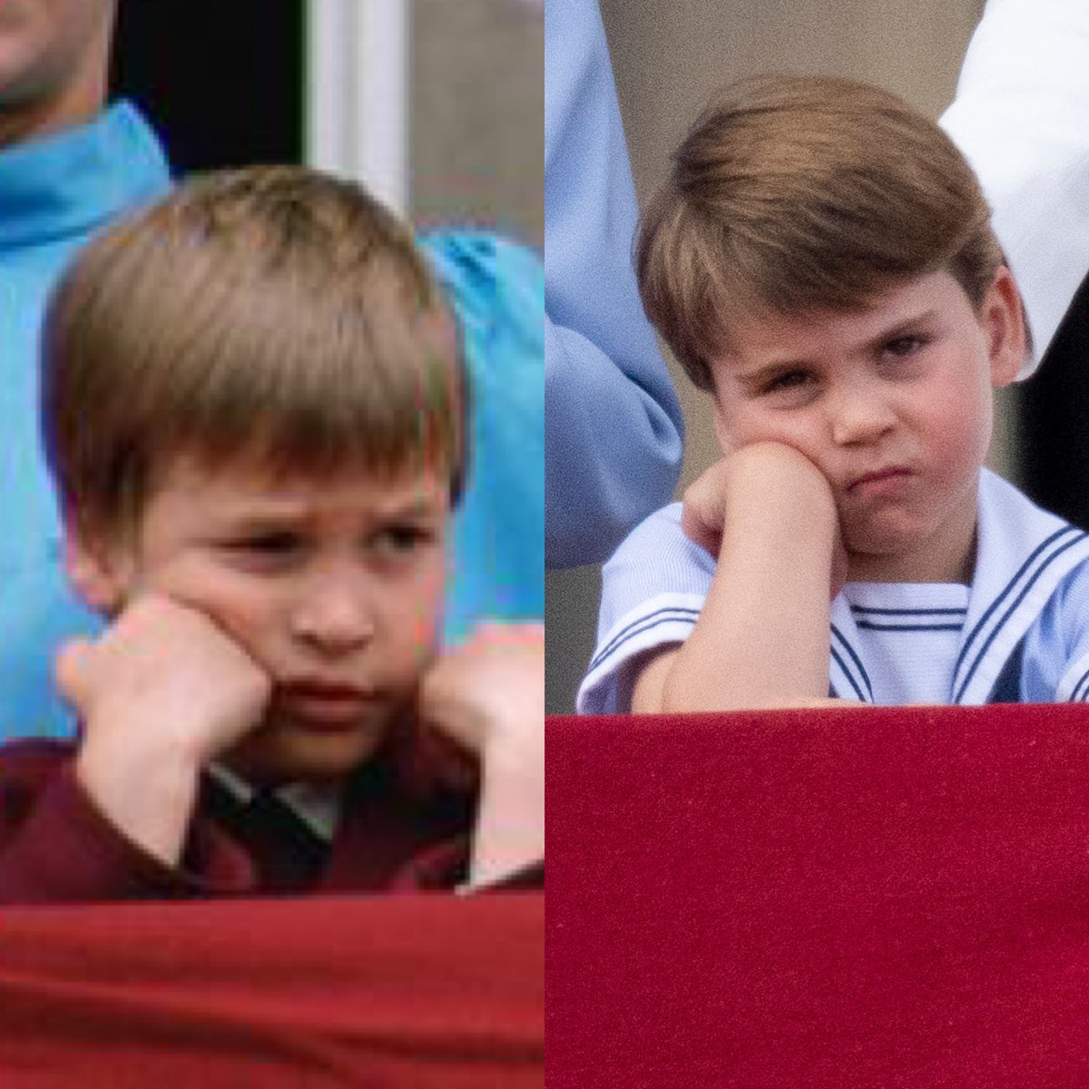 isaguor's tweet photo. like father, like son 😂😂

Prince William in 1988/Prince Louis in 2022 https://t.co/Tde8k4LWQM