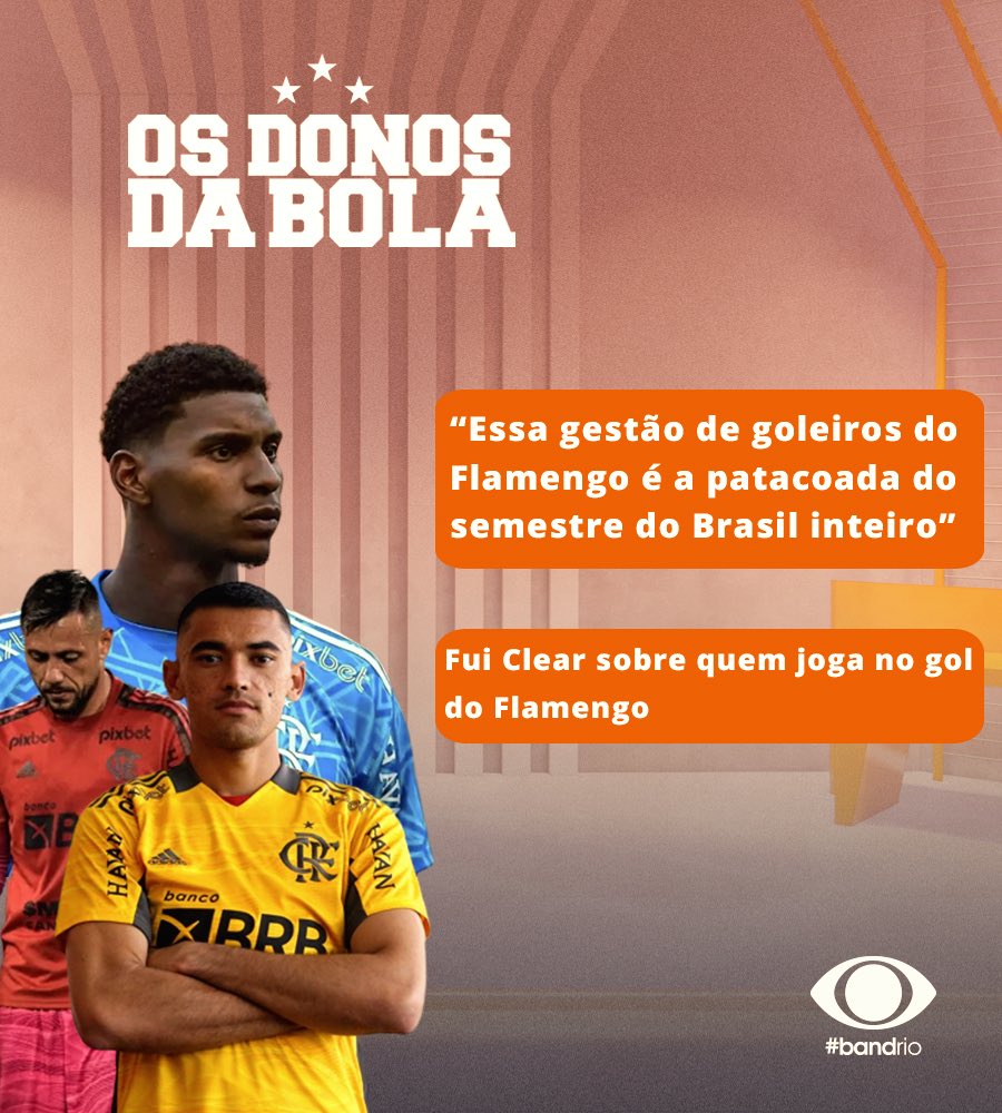 osdonosdabolarj's tweet photo. Patacoada do semestre??? 

Como você analisa essa “gestão de goleiros” do FLA, torcedor??? 

Comenta aí! 👇🏽👇🏽👇🏽

#flamengo #fla #hugosousa #paulosousa #santos #diegoalves #resenha #futebol #futebolcarioca https://t.co/dUspXNrmTQ