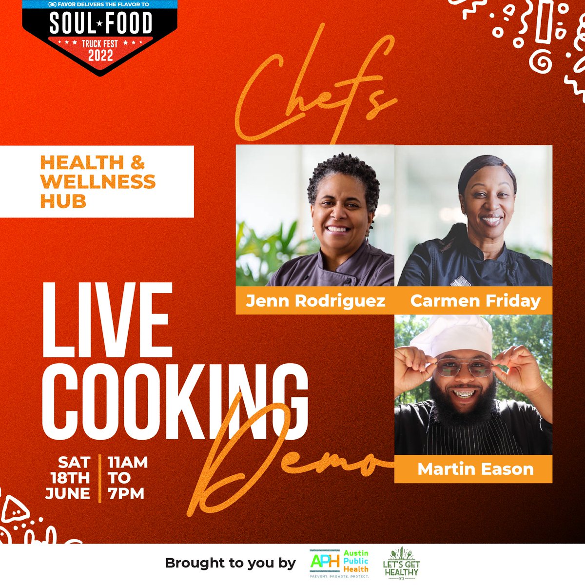 Catch live COOKING DEMOS with Chefs @cookingwithcarmenf @chef_jrodi <a href="/chefheartburn/">Omar Apes</a> at the Soul Food Truck Fest at Huston-Tillotson University during #Juneteenth Weekend.

Get your tickets with the link in bio or at soulfoodtruckfest.com.

Sat., June 18 
11 am - 7 pm 
Austin, TX