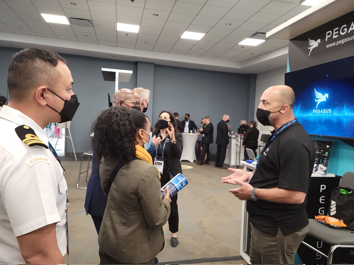 FlyPegasusAI's tweet photo. This week at CANSEC we were honored to host representatives from @DeptofDefense Foreign Comparative Testing Office to see our autonomous Detect and Avoid and icing detection systems in person.

#cansec2022 #usarmy #usnavy #marinecorps #usaf #socom #SOFWERX #AFWERX @CanadianArmy https://t.co/QJ9tKqLEil