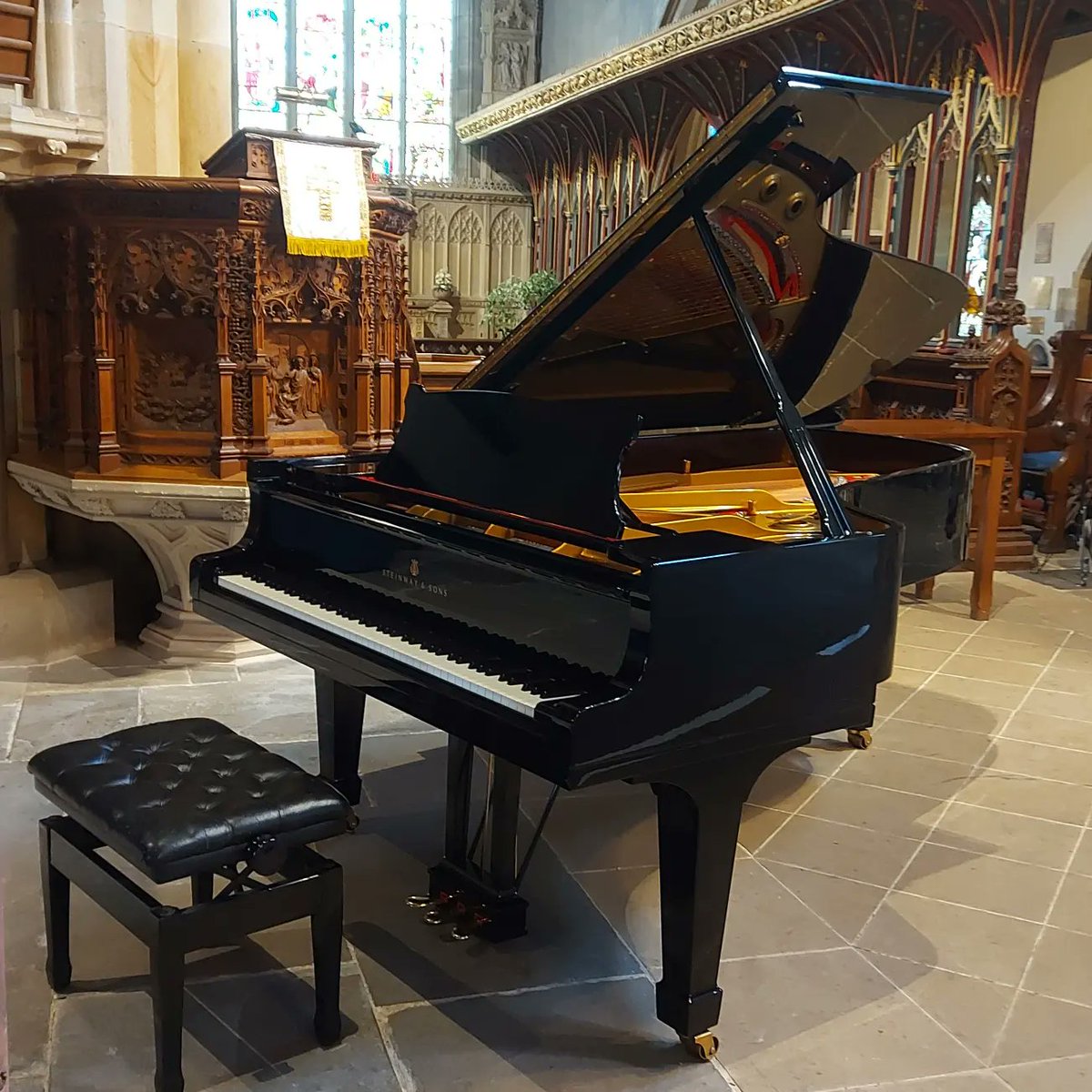 The first @SwaleFest since 2019, today's performance by Richard Uttley with violin &amp; horn at Aysgarth. Fred our Concert #Steinway was looking rather magnific &amp; sounded splendid 
#swaledale #swalefest #2019 #concert #forhire #thepianoworkshop #northyorkshire #passionforperfection