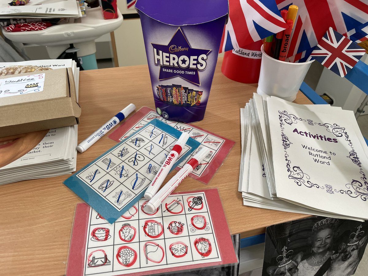 Bingo!…Jubilee Bingo 🤩 Patients participated in a game of Bingo this afternoon on <a href="/ward_rutland/">Rutland Ward</a> 👸The pictures really added to the enjoyment and the chocolate prizes were a winner! 🍫 <a href="/HansaVaria/">Hansa Varia</a> <a href="/SkinnerCarla/">carla yaxley</a> <a href="/LPT_Activities/">LPT Meaningful Activities</a> <a href="/CHSInpatientLPT/">CHS Inpatient Wards</a>