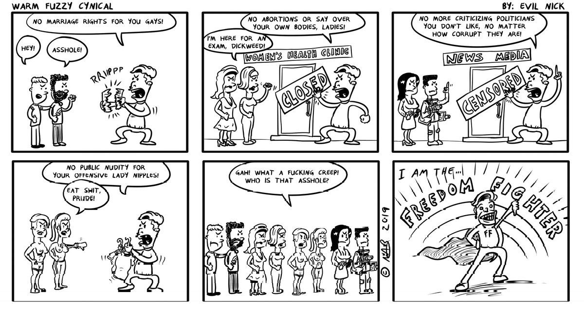 ManicPixJeepGrl's tweet image. From my comics, @TrueEvilNick 
#warmfuzzycynical 

Huh, I have more gay ones than I thought
