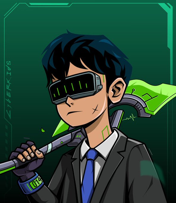 DarkRonnie5's tweet photo. Our dear CiberKids in a suit carrying his FATAL AXE!!!

FREE MINT
Follow, Like, Mention 3 Friends &amp; RT

Soon we will talk about the first 500 of our WhiteList
#NFTs #nftproject #nftgiveaway #nftcommunity #freemint #freemintNFT #NFTProjects #nftcollector #NftArtCollection https://t.co/apCFw84Cmn
