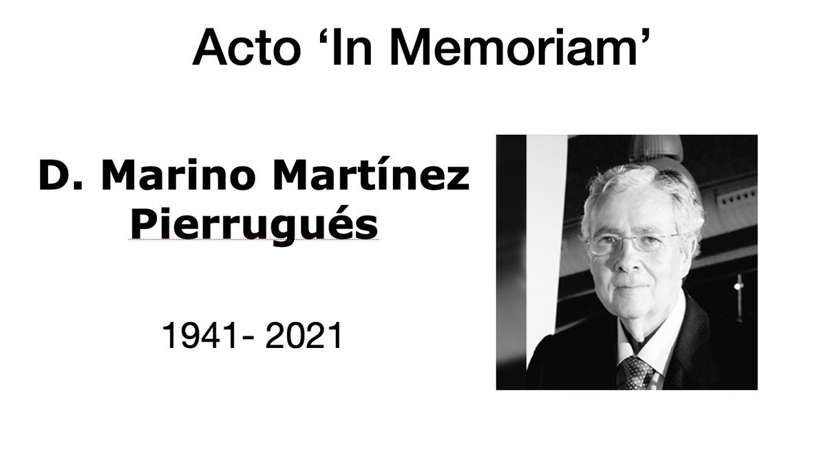 ICOFMA's tweet photo. Comienza el acto “In Memoriam” de D. Marino Martínez Pierrugues. Fue presidente del @COFMalaga y Presidente de Honor de la Corporación colegial. https://t.co/CzVqK7Gt8C