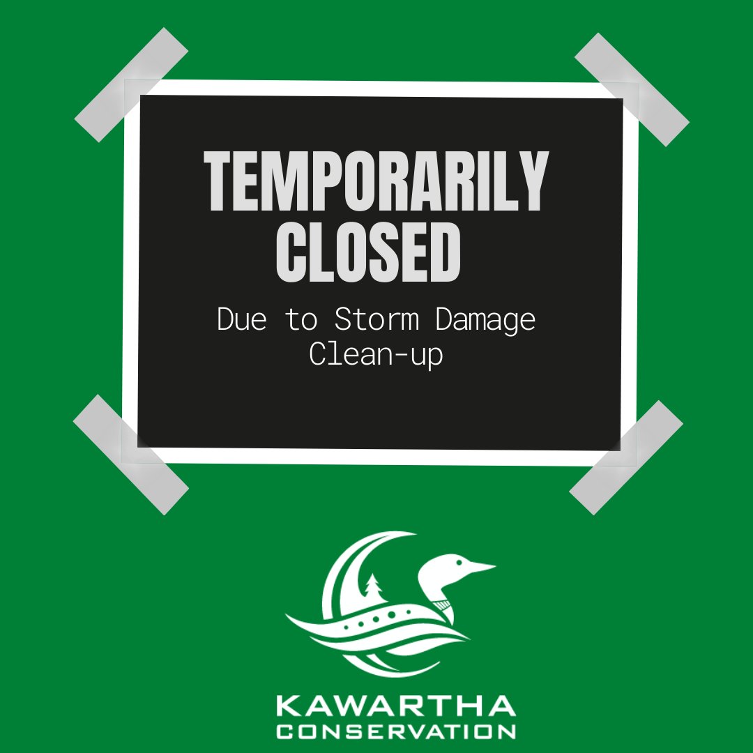 As staff continue to clean-up trails &amp; deal with hanging and dangerous trees &amp; branches it is extremely important visitors pay attention to signs and DO NOT GO ON CLOSED trails. It is for your safety!
