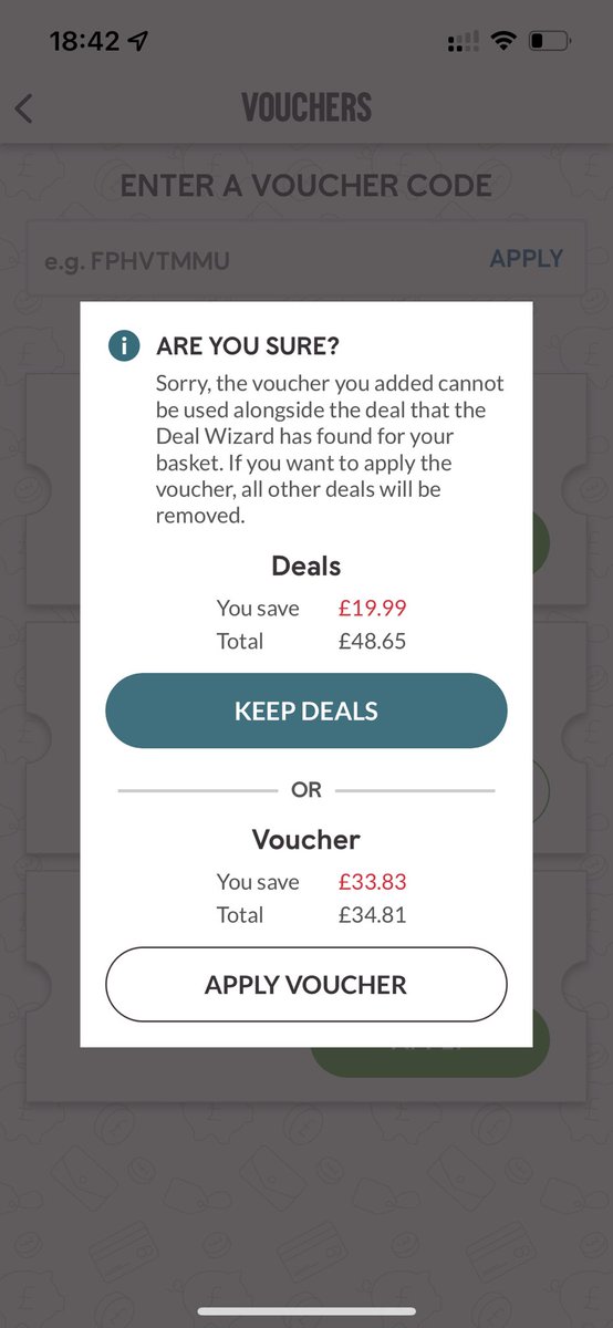 Umm do you need to ask me this <a href="/Dominos_UK/">Domino's Pizza UK</a>?

Isn’t Deal Wizard supposed to find the best deal for me? 🙈🤷‍♂️