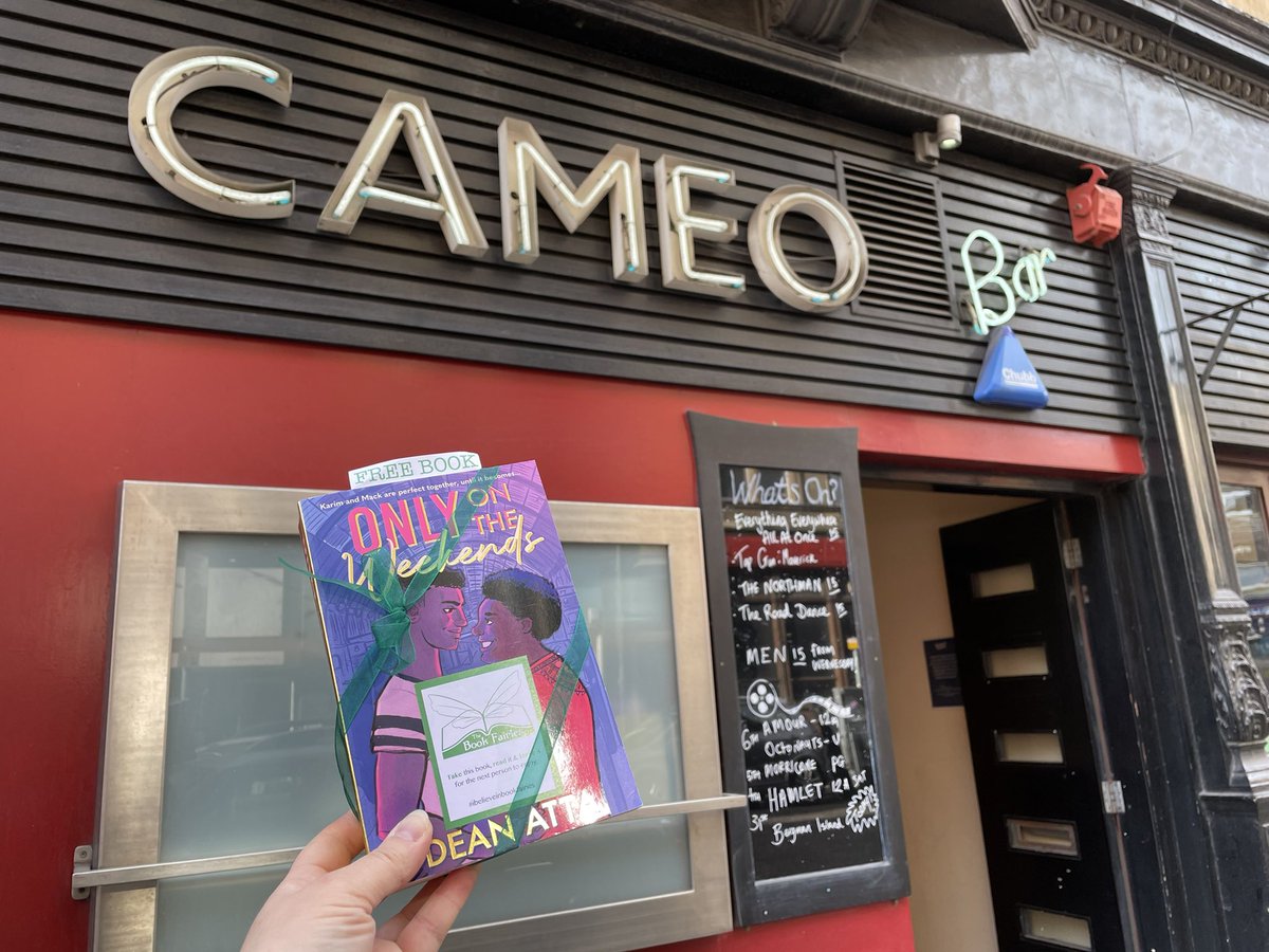 Jennife09761350's tweet photo. “I recall him lit by candlelight
At the Genesis Cinema”
#OnlyontheWeekends a must-read queer love story written in verse by @DeanAtta
This copy is @CameoCinema #Edinburgh
@the_bookfairies
@BookfairiesEdin @BookfairiesScot @teambkmrk
#pride #TBFDean #ibelueveinbookfairies https://t.co/wpRX7KzzjR
