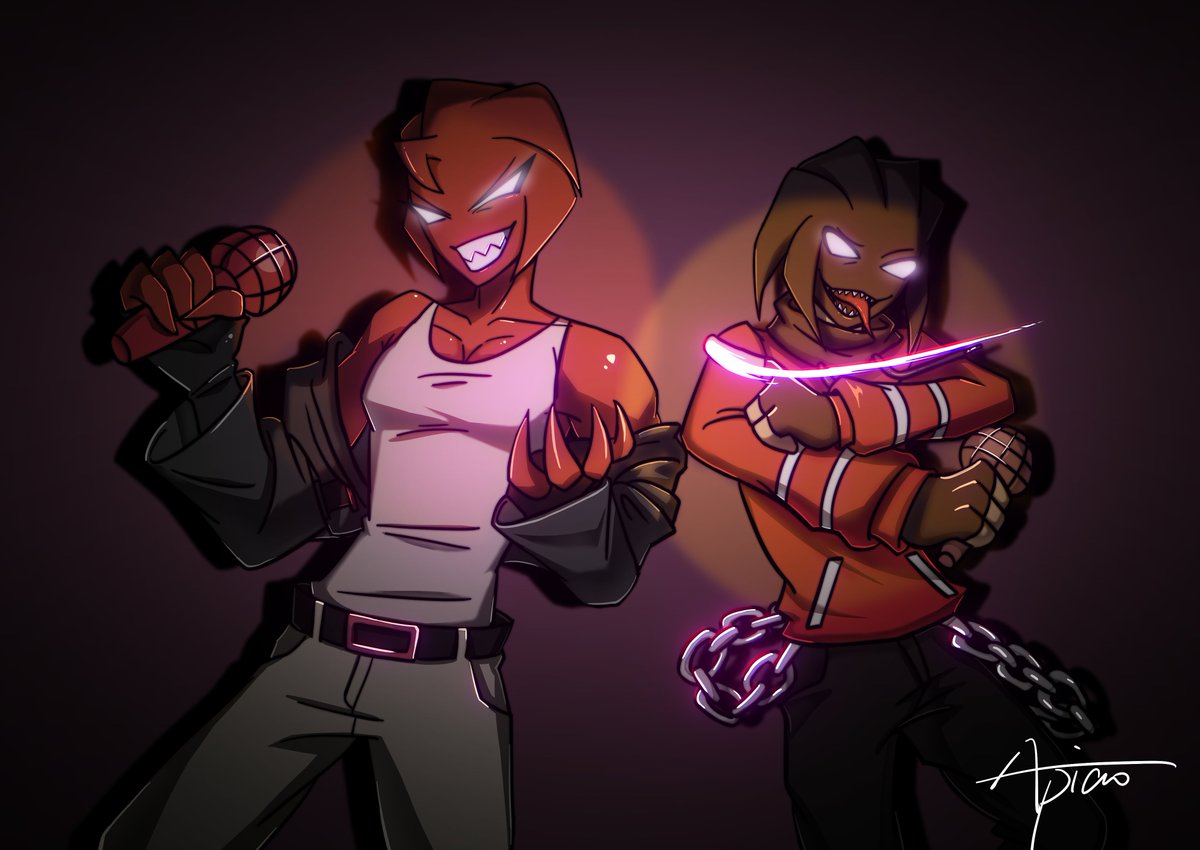 LuApia0's tweet image. I LOVE THEM🥵🥵
#FNFENTITY  #Aldryx #fridaynightfunkin  #agoti  #fnfagoti #fnfaldryx