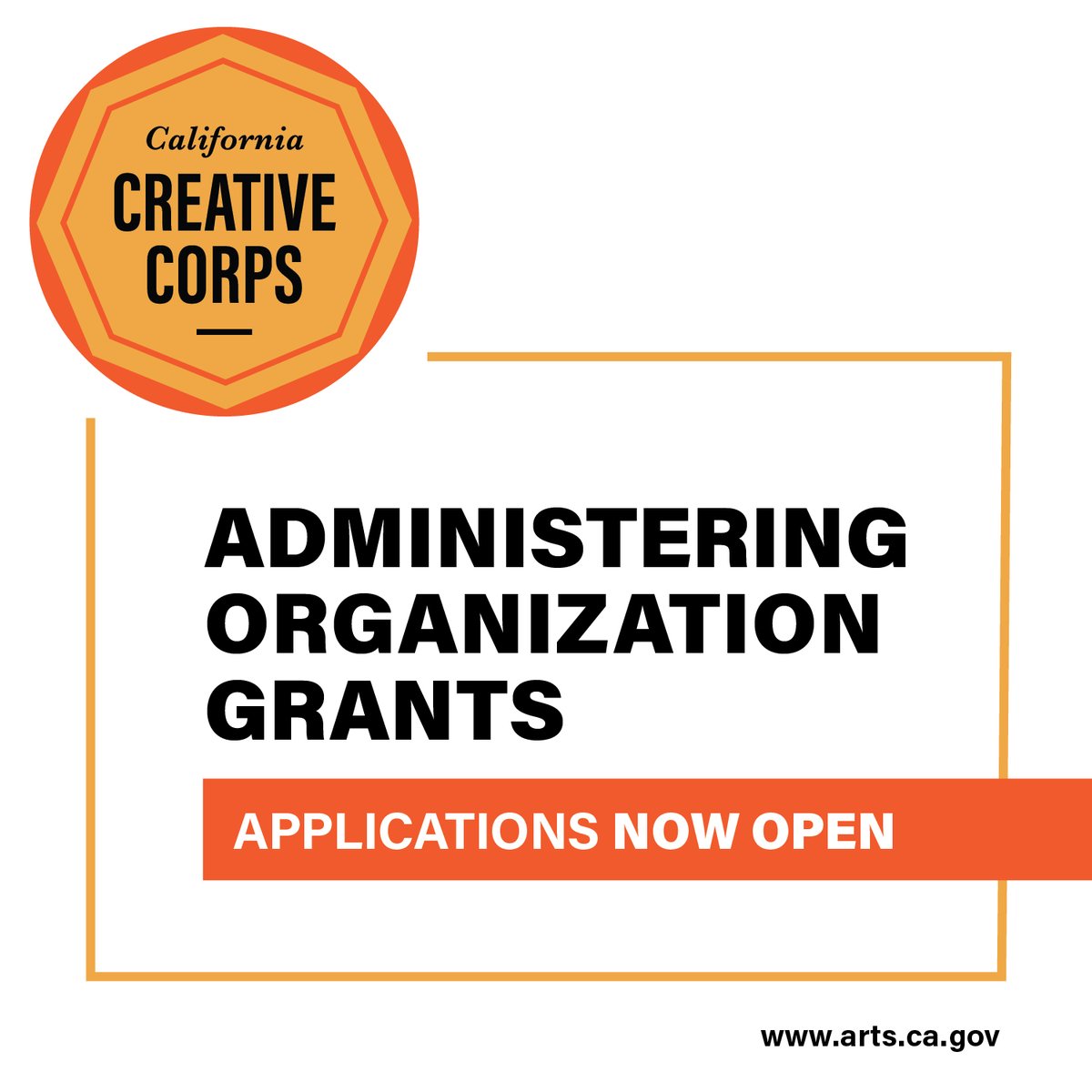 CalArtsCouncil's tweet photo. The deadline is midnight TONIGHT for accepting applications to the CA #CreativeCorps grant program! Orgs who wish to help regrant funds in their area to support artists engaged in public work, don't miss this! Guidelines & application links here: https://t.co/TJZNz4pQYf #ArtsCA https://t.co/O1wVXvV4aX