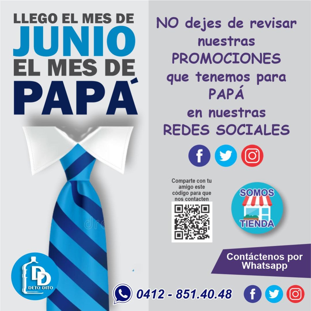 InversionesDet2's tweet photo. Llegó el mes de Junio él mes d Papá😎👷Contáctenos📱#juniomesdepapá #mesdepapá #mesdepapa #diadelpadre #díadelpadre #diadepapá #diadepapa #electrodomesticos #electronicos #todoparaelhogar #todoplastico #plastico #envasesplasticos #envases #hogar #casa #oficina #empresas #negocios https://t.co/FB2dgowXar