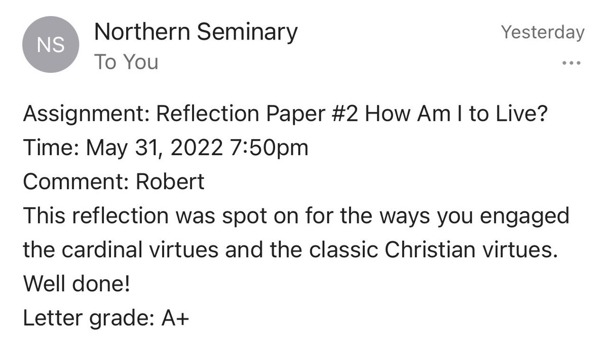 bobbospry's tweet photo. The final semester of the year is coming to a close and my Professor has that βgood grade anointing.β ππ #mastersofdivinity #northern https://t.co/yH2SGiO88h