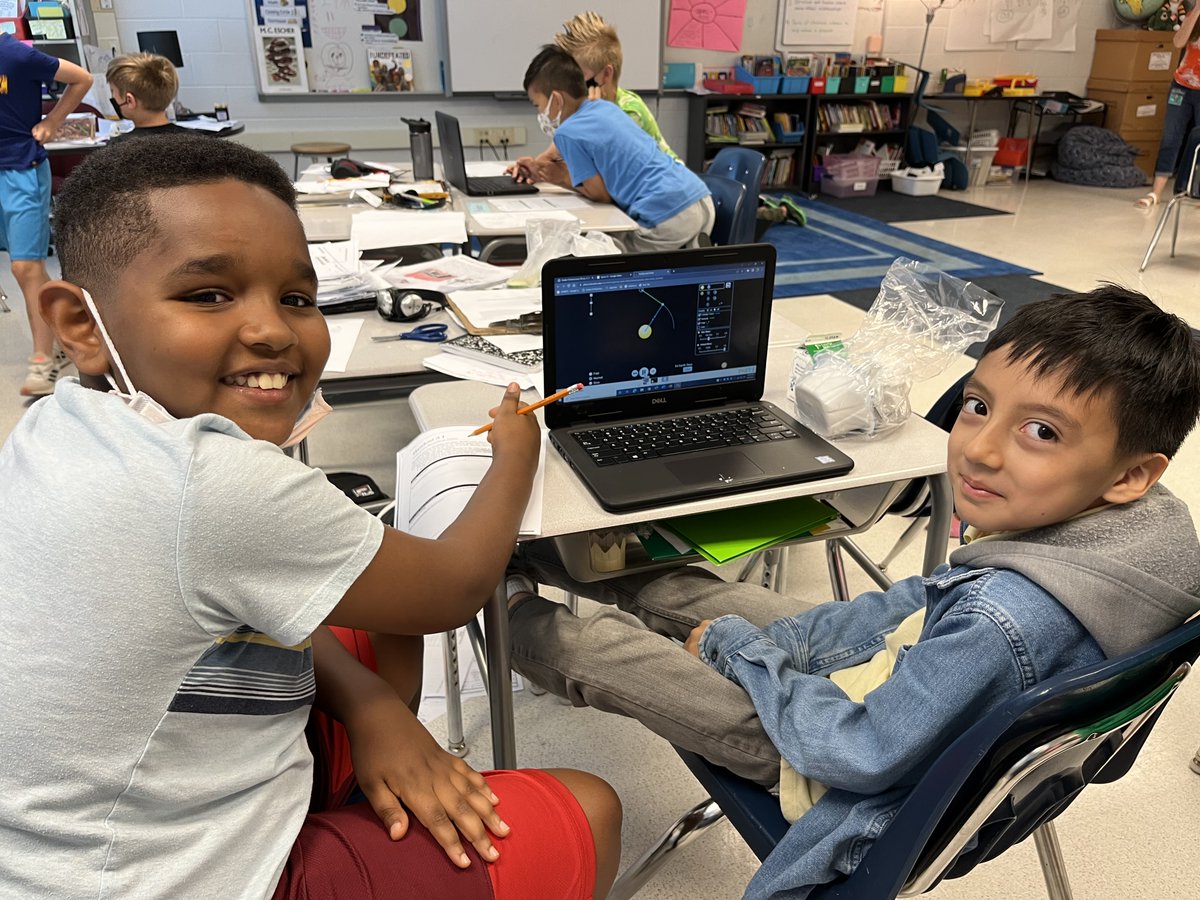 Students enjoyed creating simulations of different orbits today as we learned about gravity. <a href="/WoodburnES_4th/">Woodburn 4th Grade</a>