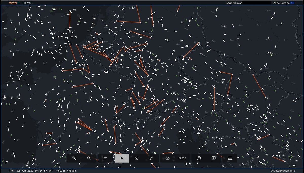 DataBeaconAero's tweet photo. What do we need to build an amazing MTCD, or Mid-Term Conflict Detection, for #atc? Real-time flight plans, an accurate #wind model (so that we can accurately forecast the ACFT´s trajectories), positions of planes and the best possible algorithm. DataBeacon-Victor5 have it all. https://t.co/u3VlfIFxX2