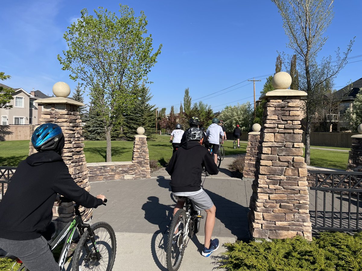 tcdixon3's tweet image. Back on the bikes again for #WheelWeek! My Grade 8s are really enjoying all the extra movement time this week. Looking forward to next week’s biking field trip! 🚴🏻

#SKW2022 #WalkRideAndWheel #BikeRidesRule #MoreKidsOnBikes #WeAreCBE #OutdoorEd #ABed