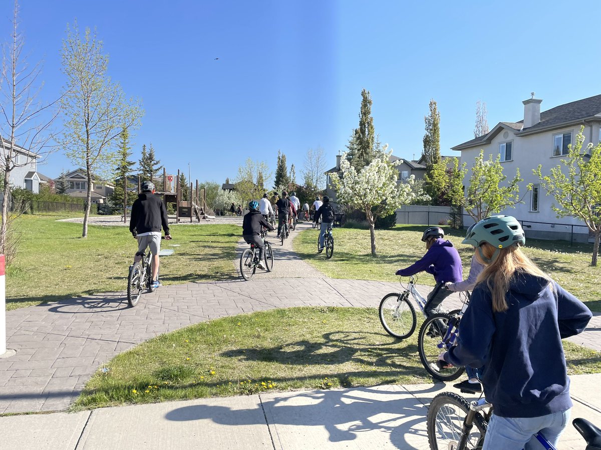 tcdixon3's tweet image. Back on the bikes again for #WheelWeek! My Grade 8s are really enjoying all the extra movement time this week. Looking forward to next week’s biking field trip! 🚴🏻

#SKW2022 #WalkRideAndWheel #BikeRidesRule #MoreKidsOnBikes #WeAreCBE #OutdoorEd #ABed