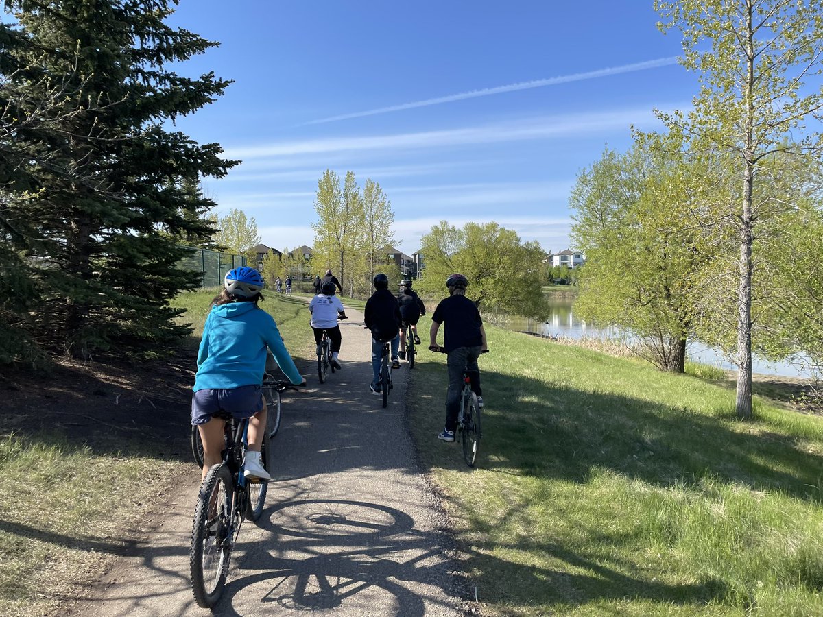 tcdixon3's tweet image. Back on the bikes again for #WheelWeek! My Grade 8s are really enjoying all the extra movement time this week. Looking forward to next week’s biking field trip! 🚴🏻

#SKW2022 #WalkRideAndWheel #BikeRidesRule #MoreKidsOnBikes #WeAreCBE #OutdoorEd #ABed