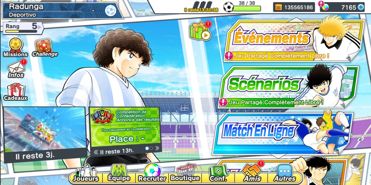 RadungaUR's tweet photo. Nouveau #Concours pour remporter un compte #CaptainTsubasaDreamTeam avec plus de 7000 DB ,les tickets des 4 précédents anniversaires et plein de tickets SSR ! 🔥

Pour participer : 
❤️Follow moi  
🔁Like et RT ce post
✅Tag un ami 

Vous avez jusqu'au 1 juillet à minuit ! 😃 https://t.co/m9Ee41llvm
