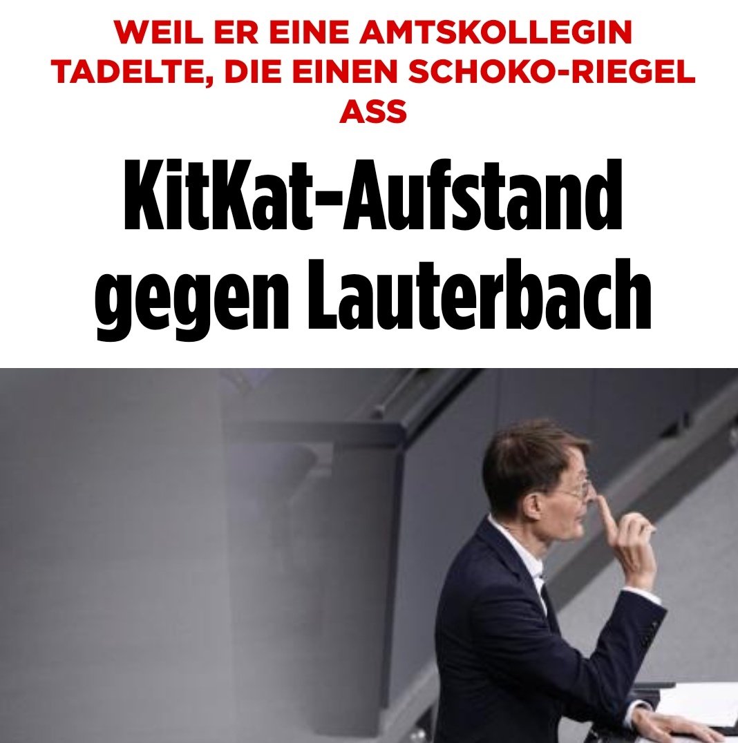 TV_Optimist's tweet photo. Ein Gesundheitsminister bei der Arbeit.
#Kitkatgate #KitKatKarl #Irrenhaus #LauterbachRuecktrittJetzt https://t.co/kIGe7orOqF