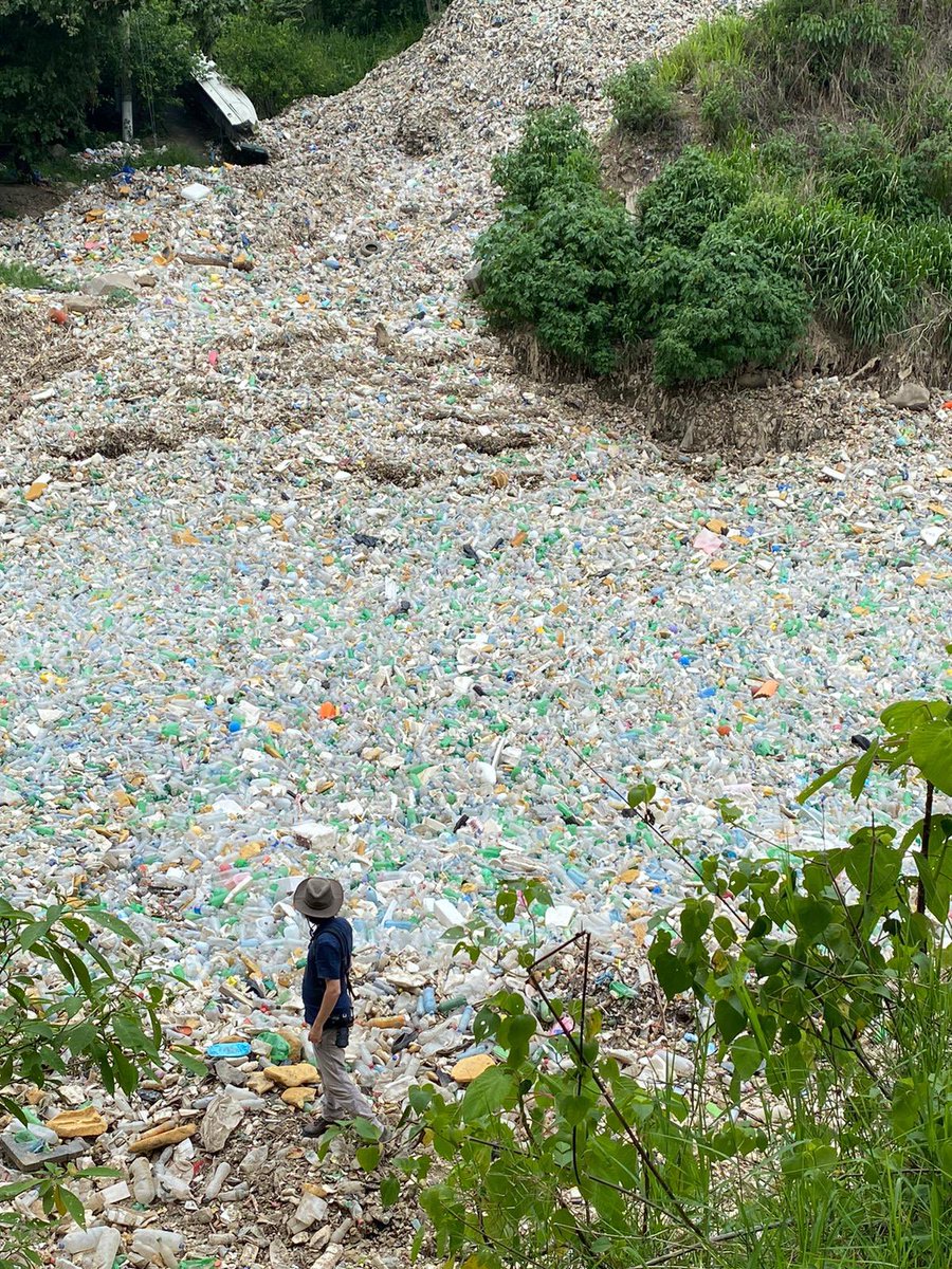 BoyanSlat's tweet image. A photo from last year’s site visit, at a narrower part of the Las Vacas river. 

Yes, you’re looking at a river.