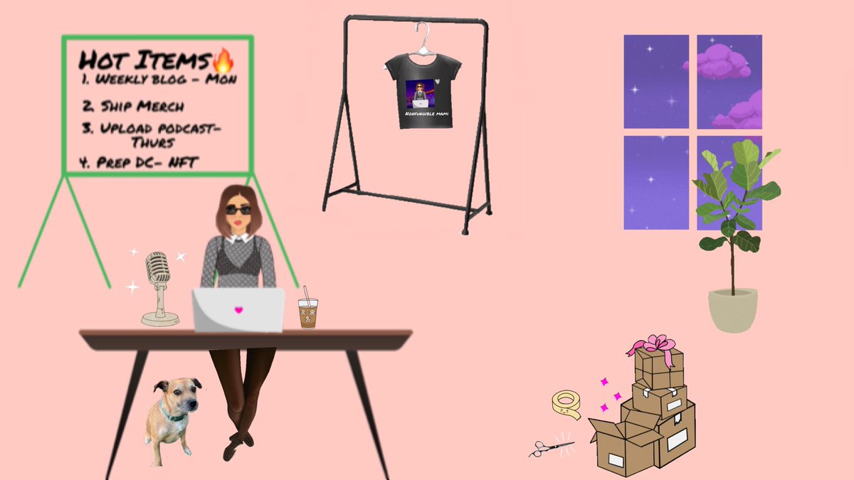 nonfungiblemami's tweet photo. Nonfungible Mami, a Web 3 entrepreneur. Running an educational & fun: blog & podcast. Quality merch for nonfungible Mamis, Papis, & Puppies. Her @CryptoTechWomen is the face of her blog, podcast, and clothing line. What will she explore next? We will see. #CTWIPContest ##web3 https://t.co/stByaJplGm