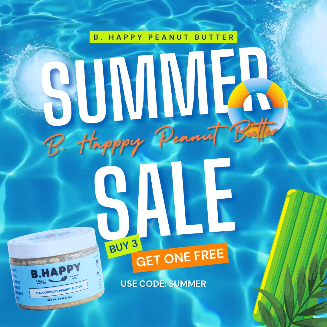 Buy 3, twelve oz. jars and get 1 FREE!  Use code: SUMMER
bhappypeanutbutter.com