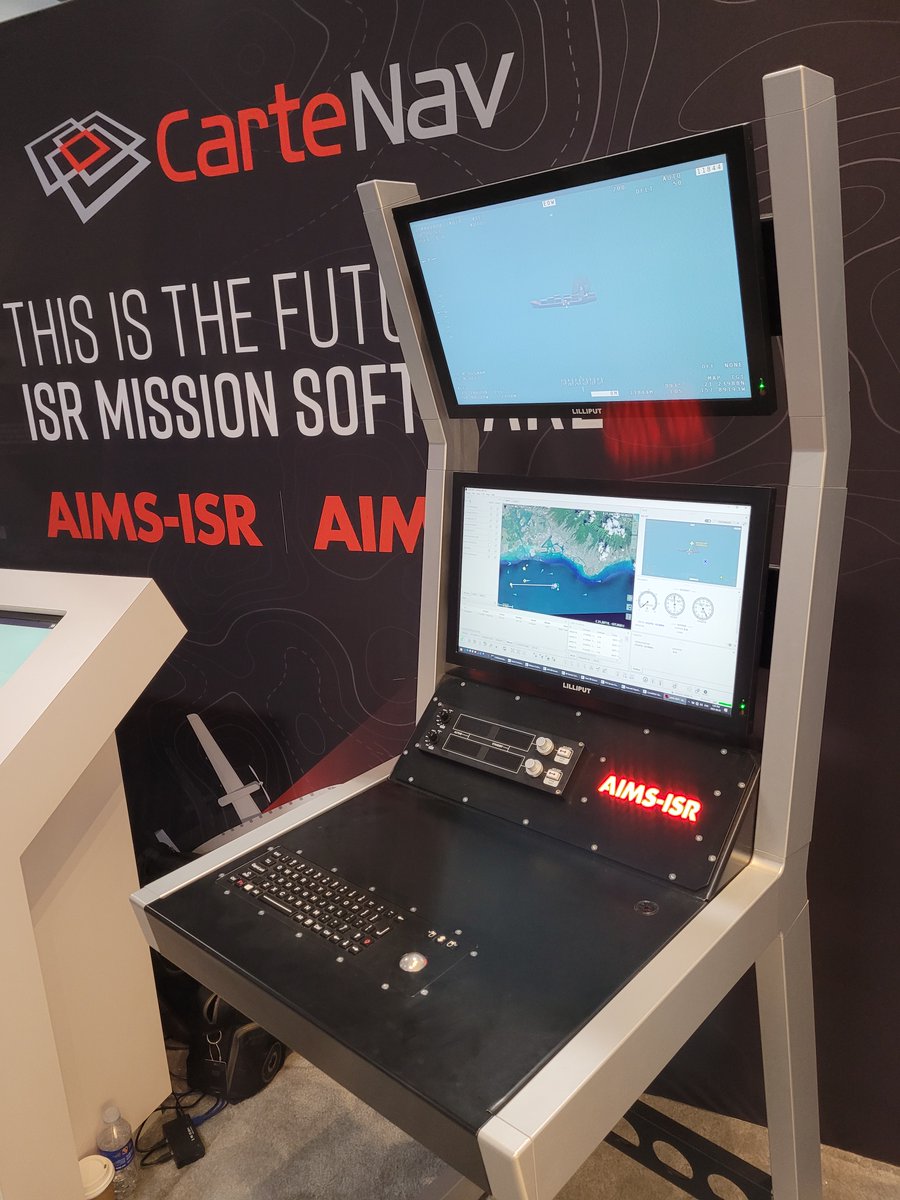 enginuity_inc's tweet photo. Great to see our friends from @CarteNav on the @PALaerospace booth at #cansec2022. The AIMS-ISR demo looks amazing ๐คฉ The design & build of the display console only took 6 weeks weeks at the height of the COVID supply chain issues! #CoolBooth #GetShitDone https://t.co/dJcKShTDxb
