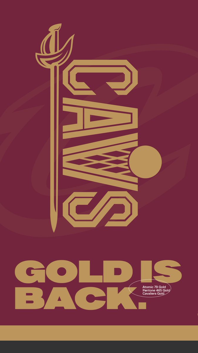 VinceBednarik's tweet photo. First let me make it clear I love the Cavs new rebrand and think they did a great job. However, I've seen some people complaining (as they do so well) about ditching the sword, so here's my renditions of how they could have incorporated it in the new logo suite. #GoldIsback https://t.co/GyxhIbkWzc