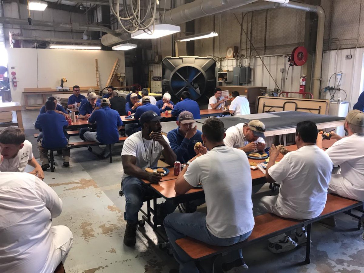 gisd_fac_maint's tweet photo. General Craftsmen enjoying lunch provided by their management team. https://t.co/kWvofyY8w7