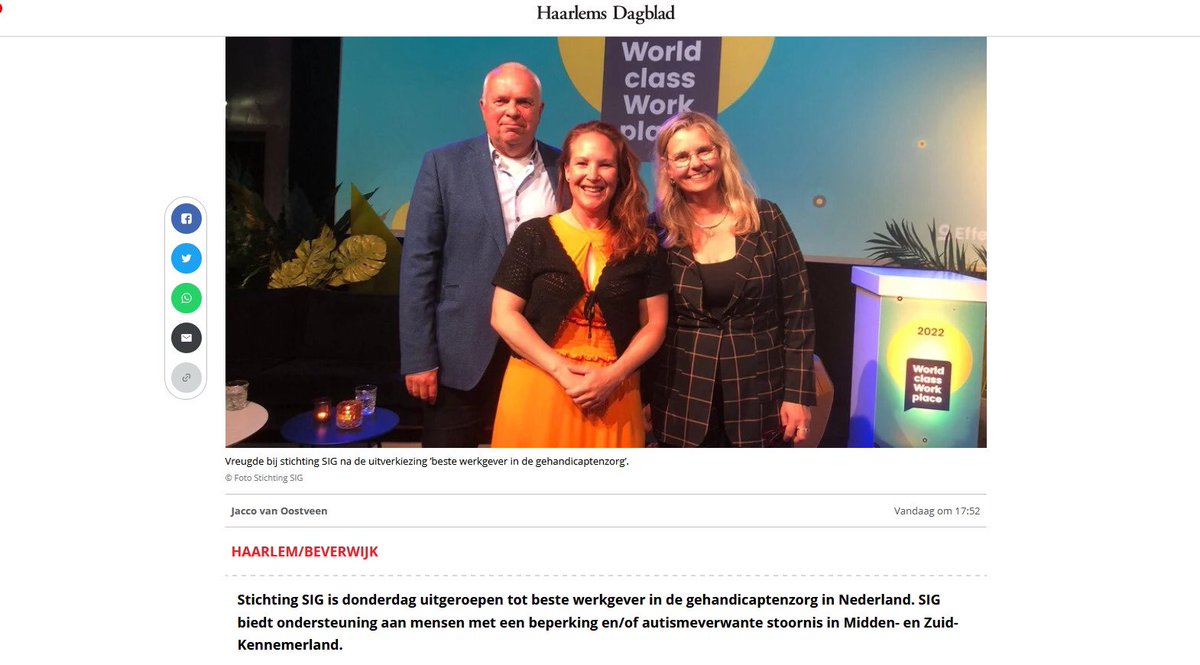 Zo blij! Trots op al die SIGGERS die iedere dag weer klaar staan! 🤩