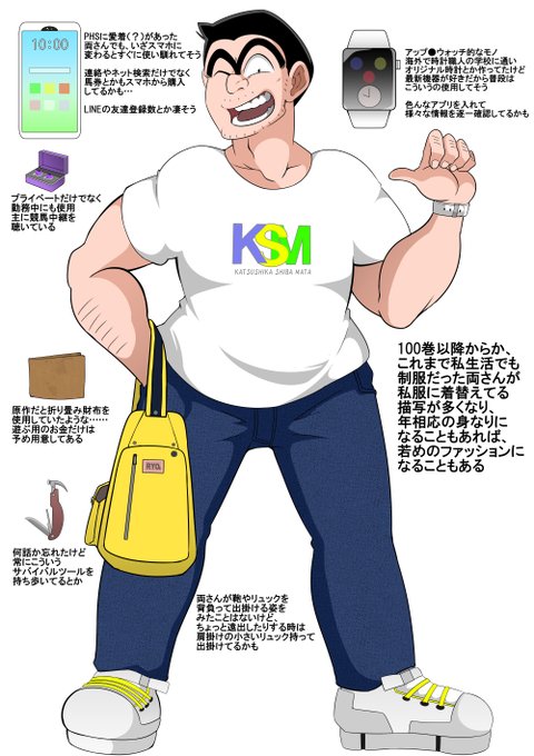 こち亀の両さんが遊びに出掛けるならこんな感じかな～
的なイラスト描いてみた 