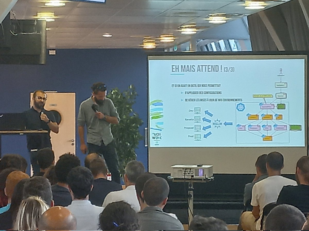 sebsegard's tweet photo. #Docker, #kubernetes, et #Helm, permet de tout rendre automatique
Et voilà, on a des carrés dans des cubes !
#TechWeek @Kaizen_Sln #devops https://t.co/DQhlLrgoNS