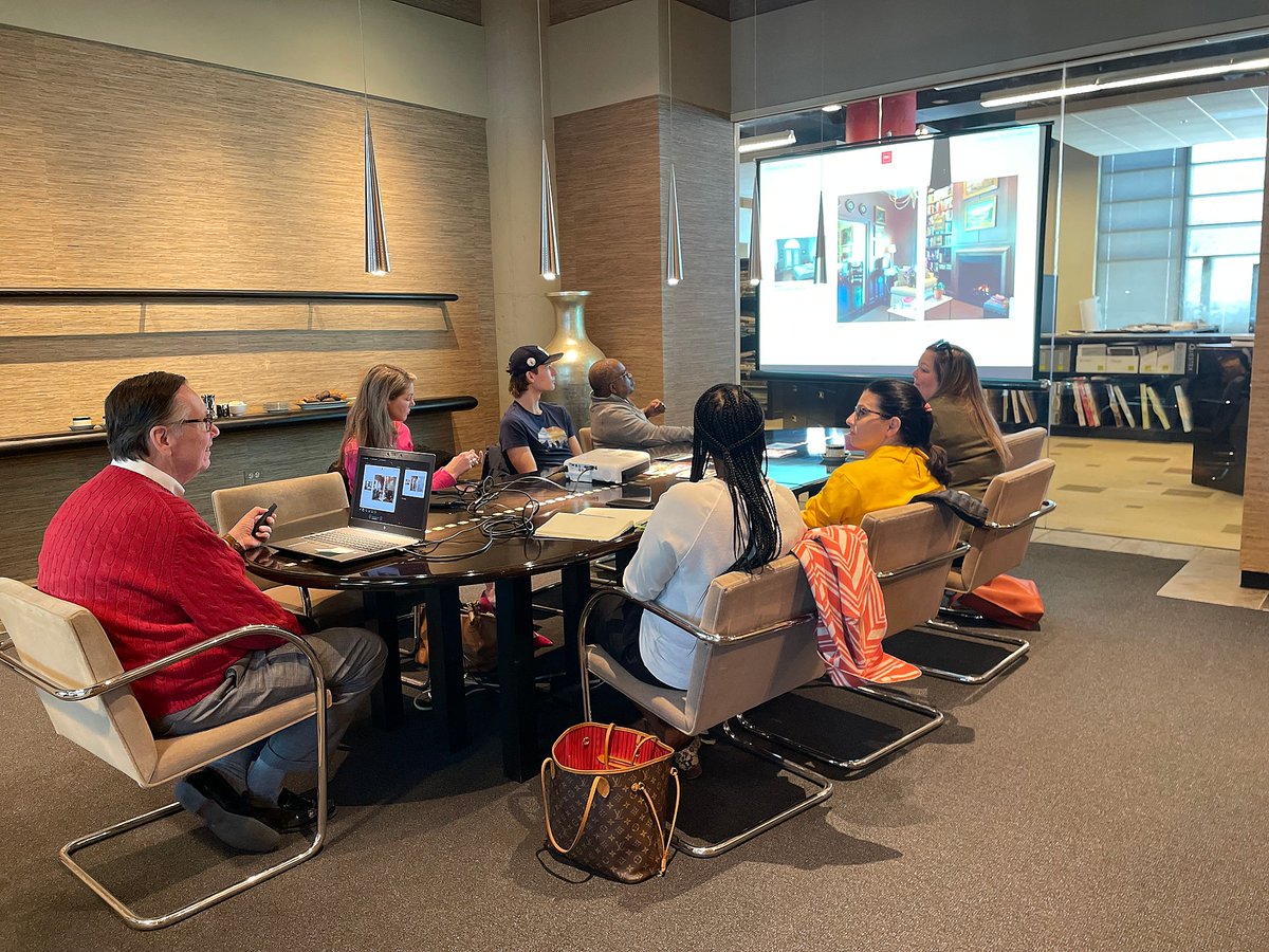 chambers1899's tweet photo. Senior Interior Design Associate Steven Sutor showed students from @AnneArundelCC around our inspiring design library. These #futuredesigners also enjoyed a presentation of our work at Chambers and had the opportunity to chat with our experienced Architects and Designers! https://t.co/90jEj1yx25