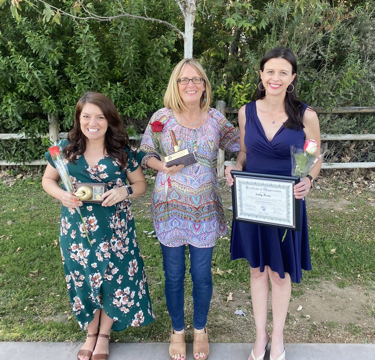 Congratulations to our honorees at the annual SSD Salute to Excellence!  Mrs. Bittle, Teacher of the Year, Mrs. Bartholomew, Retiree, and Lindsy Morin, PTA President. Congratulations and thank you for representing Sycamore Canyon! <a href="/SSDKristin/">Kristin Baranski, Ed.D</a>