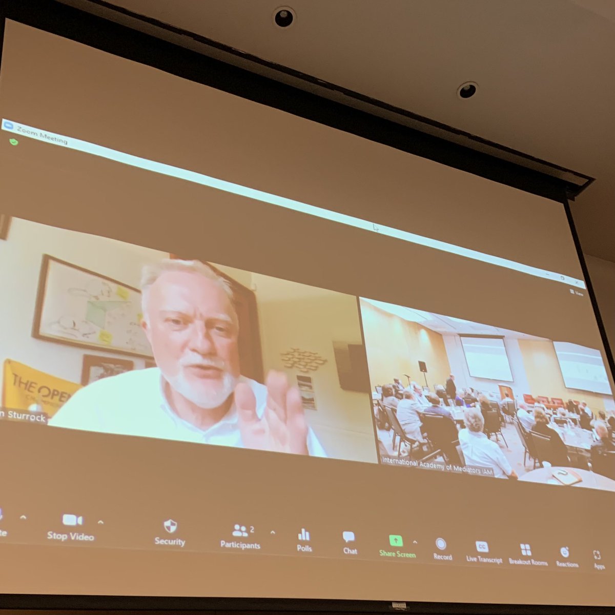 MediationStudio's tweet photo. At @IAMtweetsADR  spring conference John Sturrock @Coremediation and Jonathan Lloyd Jones @IM_Mediators  help us understanding how to minimise the impact on environment of our mediations. Did you sign The Mediator’s Green Pledge ? https://t.co/QuflE69jWt #ClimateAction #mediation https://t.co/qklOFM5XfB