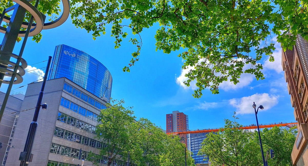 SanRotterdam's tweet photo. Kijk ze nou lope te lope over de Coolsingel. Rooftopwalkie hoor. 😜
#rotterdam #mijnwereldstadje https://t.co/z9BuobJGQ0