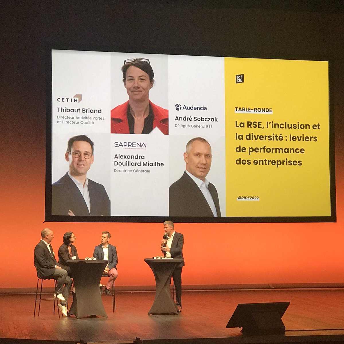 ravi d’être intervenu cet après-midi sur l’#inclusion comme levier de performance dans le cadre des rencontres pour une industrie durable &amp; éco-responsable #ride2022, aux côtés de deux représentants d’entreprises particulièrement engagés !