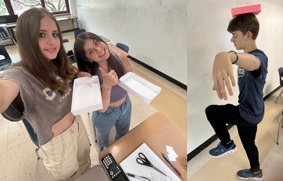 MrValencia24's tweet photo. Ss: When are we going to use optimization?
Me: Right now!! Take a sheet of printing paper (8.5 x 11 in) cut out squares from each corner to make an open-top box with the greatest possible volume #WeAreChappaqua

#MathPlay #MTBoS #ITeachMath #MathisFun #MathChat #Math #Maths #STEM https://t.co/YuUqdMBpal