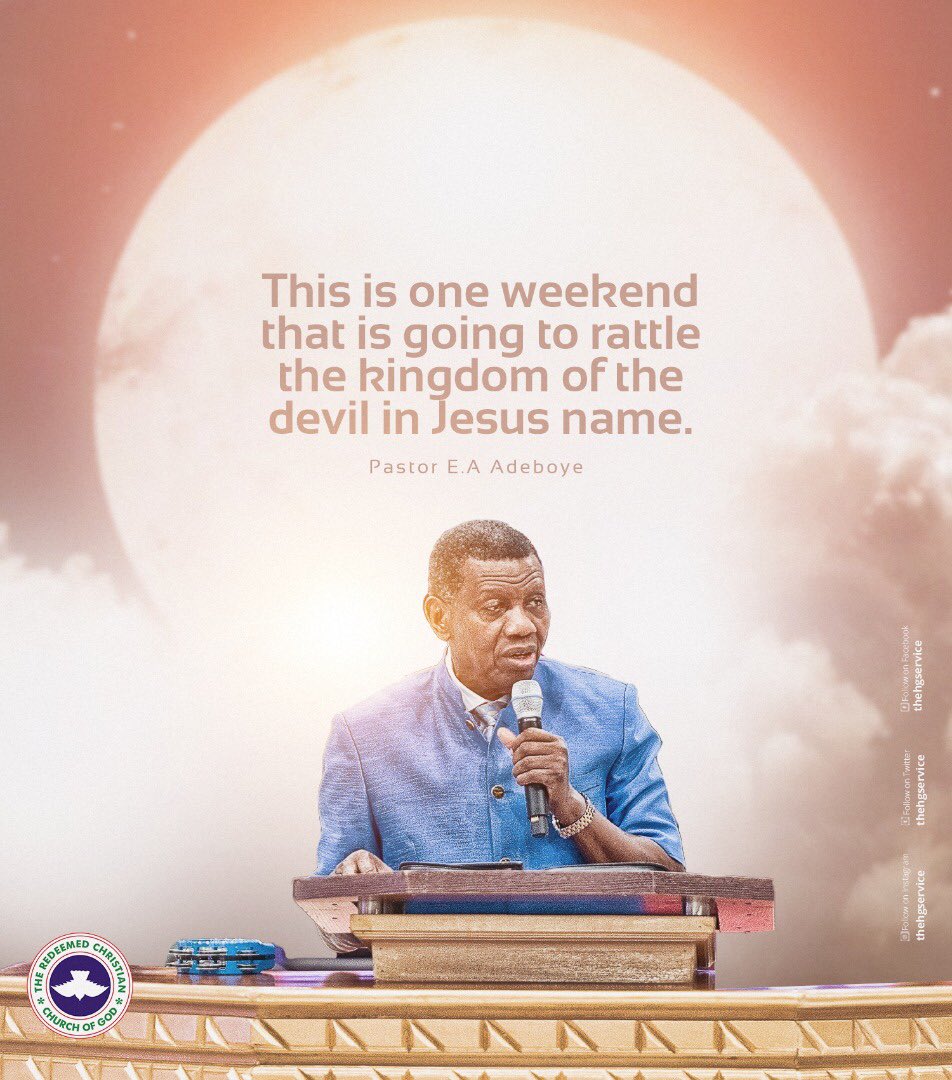 TheHGService's tweet image. This is one weekend that is going to rattle the kingdom of the devil in Jesus Name.

- Pastor Adeboye 

June 2022 Holy Communion Service 
#Jesus