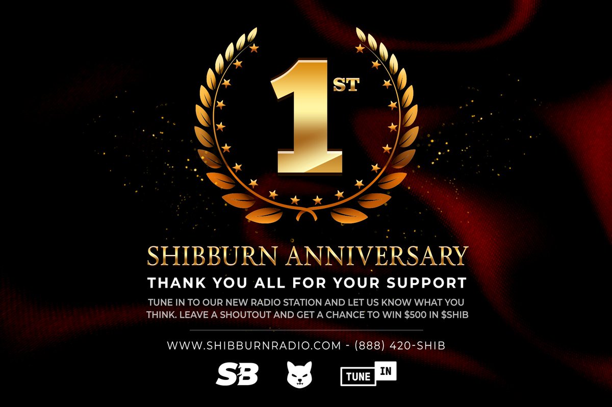 shibburn's tweet photo. I want to thank you all for your support. This wouldn’t have been as epic without you.💗 It has been one year since Shibburn launched. 🙌 #shibburn #shibarmy https://t.co/kknoEAiFLo