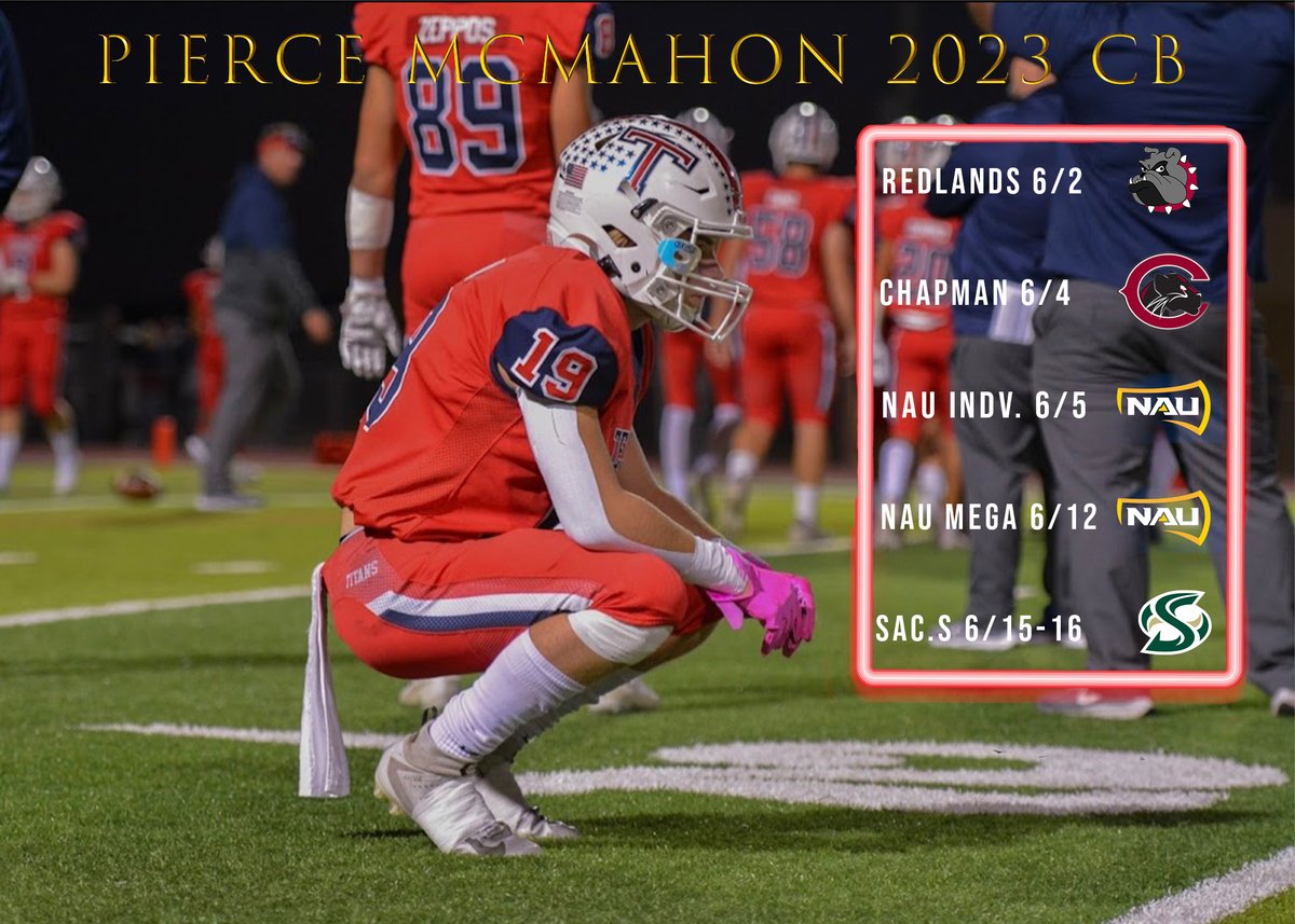 piercemcmahon's tweet photo. Looking forward to the next couple of weeks like... 
@TesoroFootball @MAPoston @SoCoastLeague @CoachAttea_NAU @Coach_Connelly @mikehuntley63 @GregBiggins https://t.co/BtQ1OjXcGi