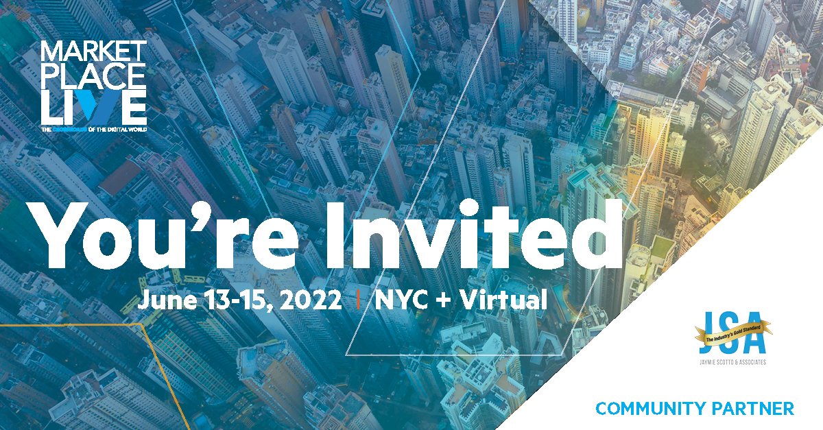 The countdown is on for #MPLEvent and we are thrilled to be a community partner! Join us virtually or at The Glasshouse in New York City, NY for this future-focused #tech event 
Visit marketplacelive.com for more information on MPL 2022 <a href="/MPLevent/">MarketplaceLIVE</a>